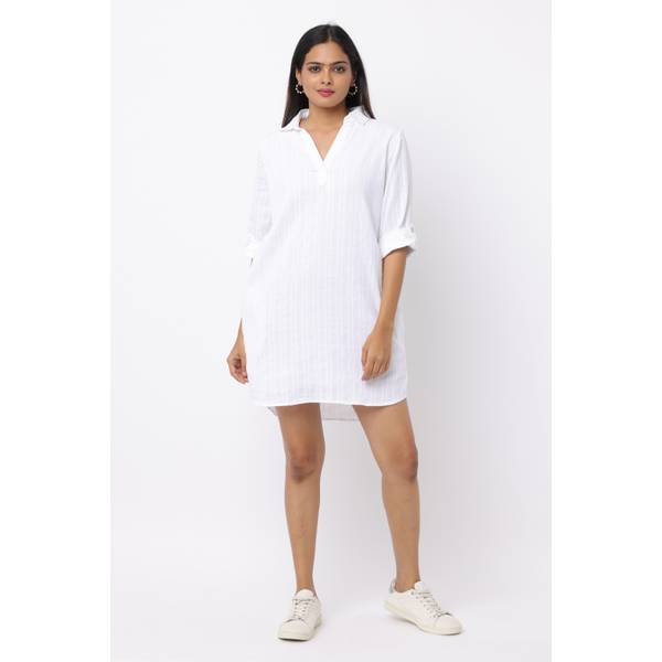 Photo of Women's 3/4 Sleeve Popover Dress With Collar