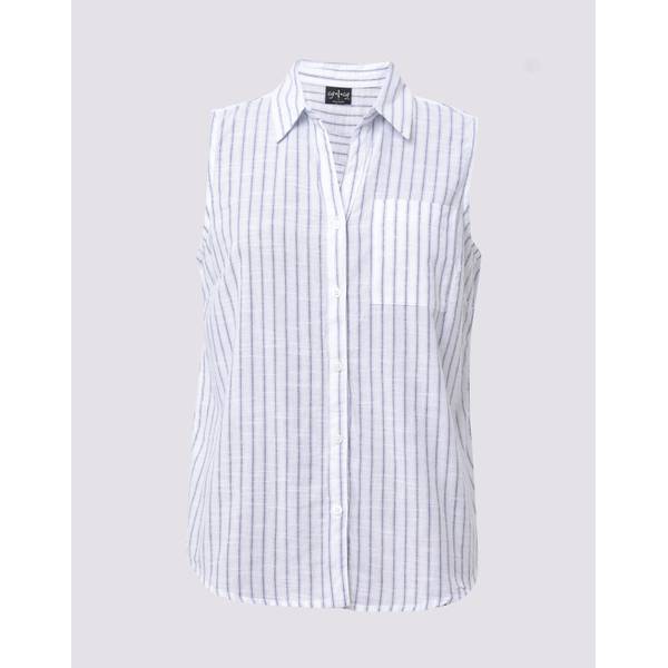 Photo of Women's Button Front Sleeveless Shirt