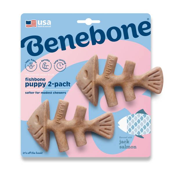 Photo of Puppy 2-Pack Fishbone Soft Chew Toys for Dogs Under 15 lbs