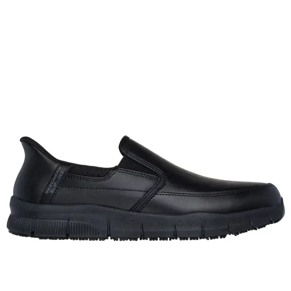 靴 SLIP-ON / BLACK (SMOOTH RETHER) Skechers Men's Nampa - Broxtin Hands Free Slip-Ins - 200304-BLK-8