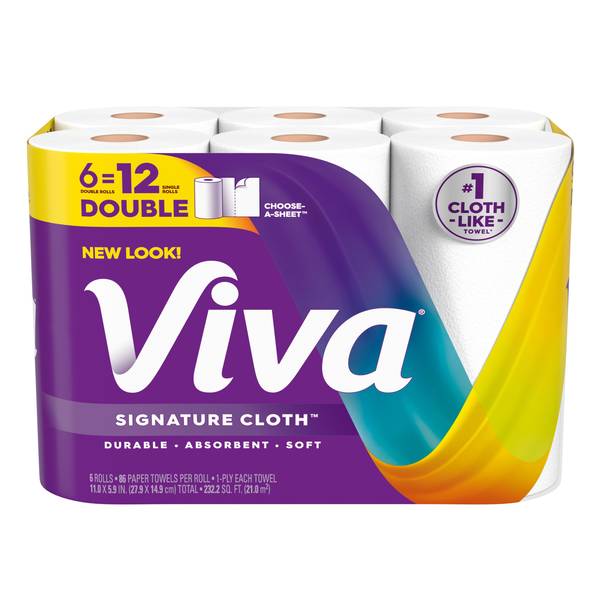 Photo of 6-Pack Signature Cloth Double Roll Paper Towels