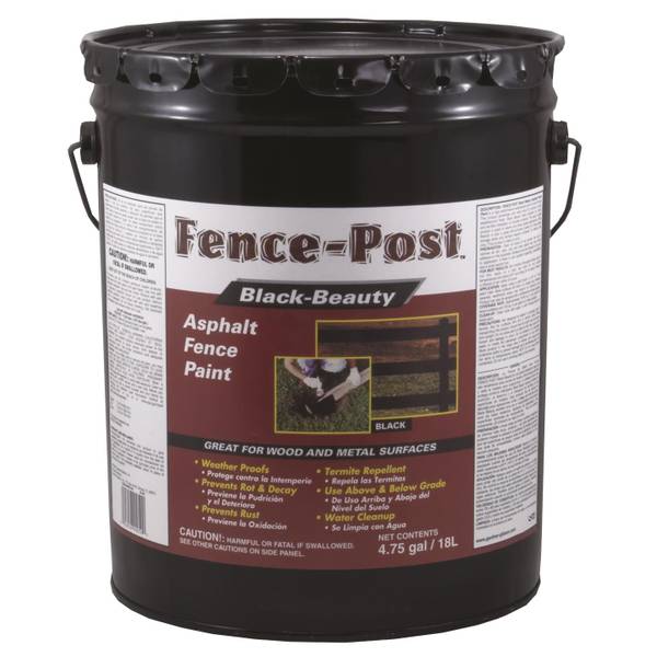 Photo of Black Beauty Asphalt Fence Paint, 4.75 Gal
