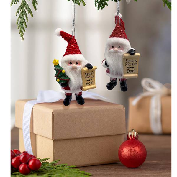 Ganz Merry and Bright Santa Ornament Assortment - STX3002