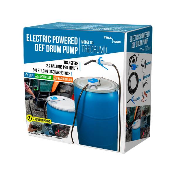 TeraPump 9.8' 2.4 GPM Electric Drum Pump - 20179 | Blain's Farm