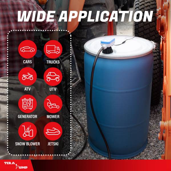 TeraPump 9.8' 2.4 GPM Electric Drum Pump - 20179 | Blain's Farm