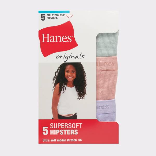Photo of Girls' SuperSoft Hipster Underwear, 5-Pack