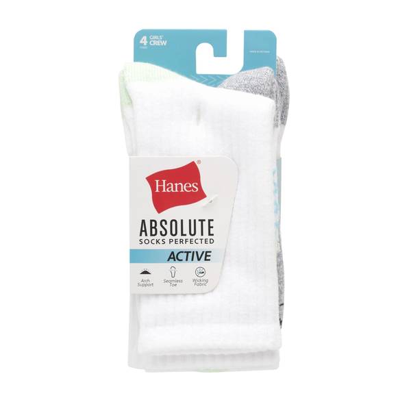 Photo of Girl's Absolute Active Crew Socks, 4-Pairs
