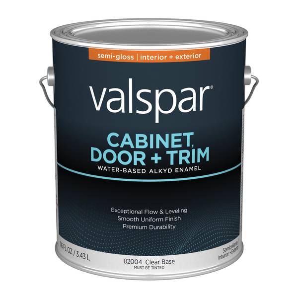 Photo of Valspar Cabinet, Door & Trim Oil Enriched Enamel, Semi-Gloss, Clear Base, 1 Gallon
