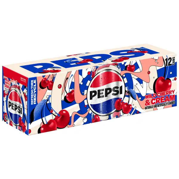 Pepsi 20 oz Zero Sugar Wild Cherry and Cream - 325521 | Blain's