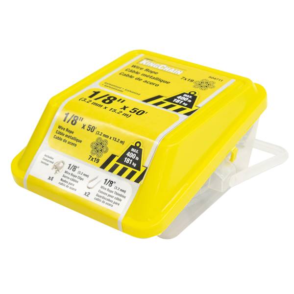 Photo of 1/8" x 50' 7 x 19 Galvanized Wire Rope