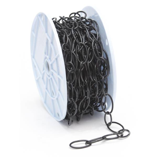 Photo of #10 x 50' Open Oval Decorative Chain, Black