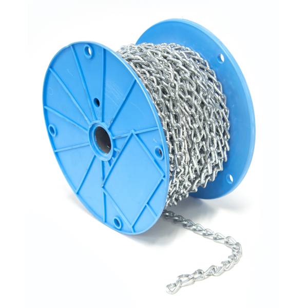 Photo of 1/8 x 100' Twist Link Machine Chain, Zinc-Plated