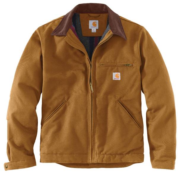 Carhartt Men's Iconic J01 Duck Detroit Jacket - 103828-BRN-S