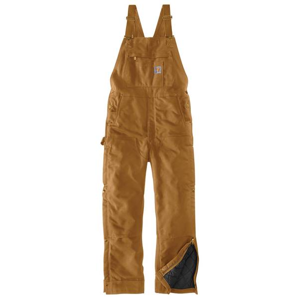 Carhartt Men's Firm Duck Insulated Bib Overalls - 106672-BRNR-M
