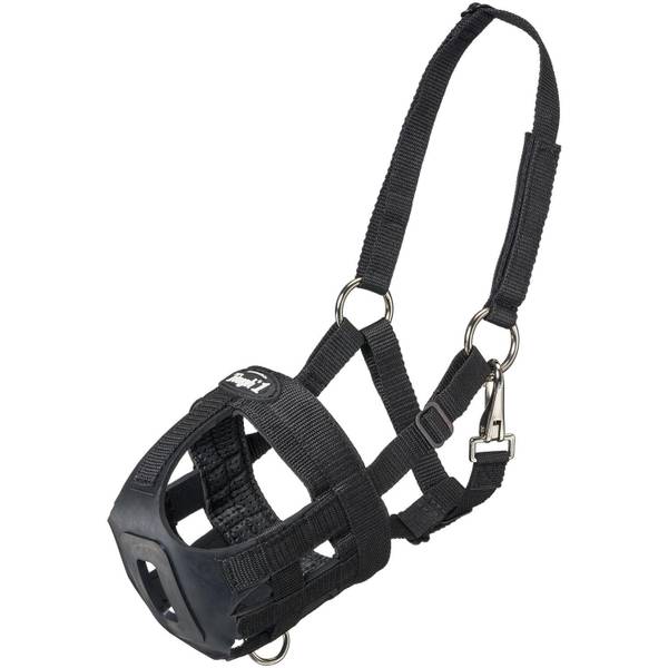 Weaver Leather Grazing Muzzle For Horses - Average Size Black Nylon With Neoprene Lining