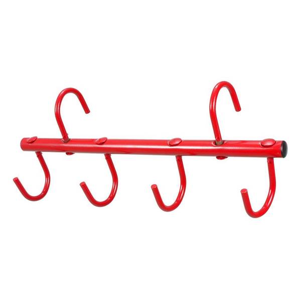 Photo of Portable 4-Hook Tack Rack, Red