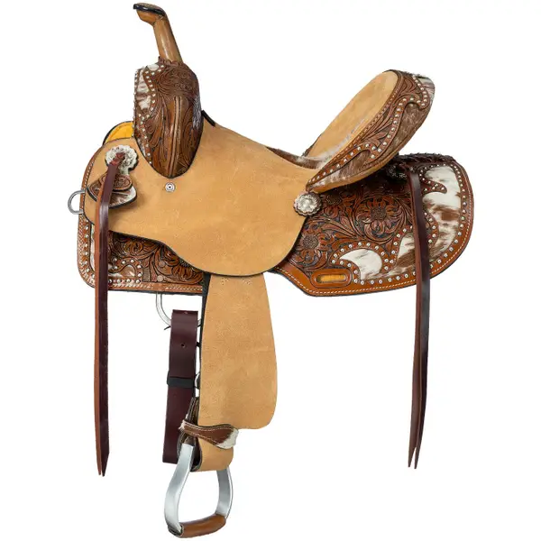 Selle De Course Synthétique Ridex (Barrel) - Taille 15 Pouces, Pour Tous Chevaux - Traditionnelle