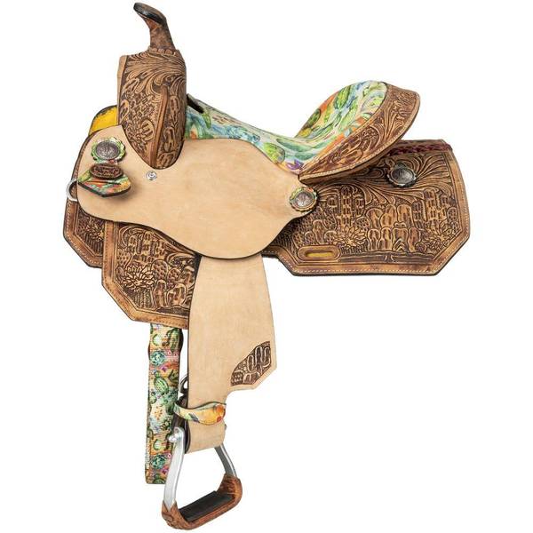 Photo of Silver Royal Youth Printed Barrel Saddle