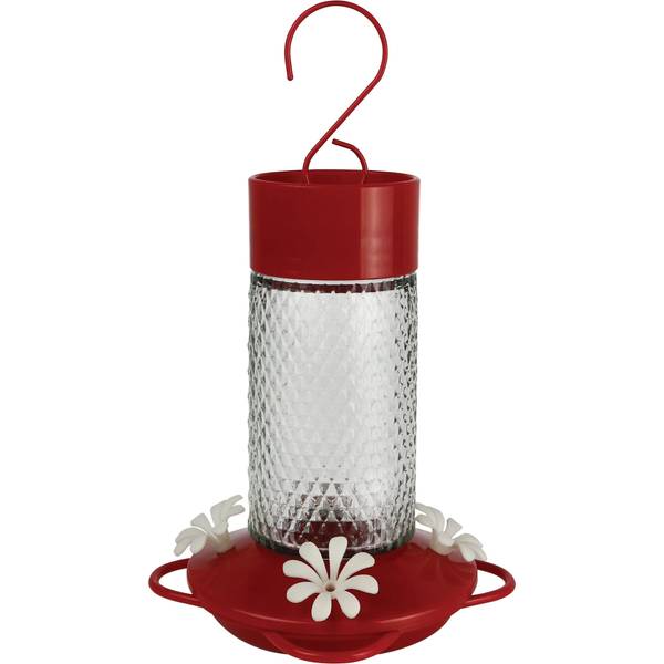 Photo of Charming Cherry Glass Gravity Hummingbird Feeder, 13 oz, Red