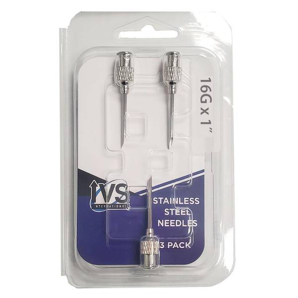 Photo of 3pk 16Gx1" IVS Stainless Steel Hypodermic Needles