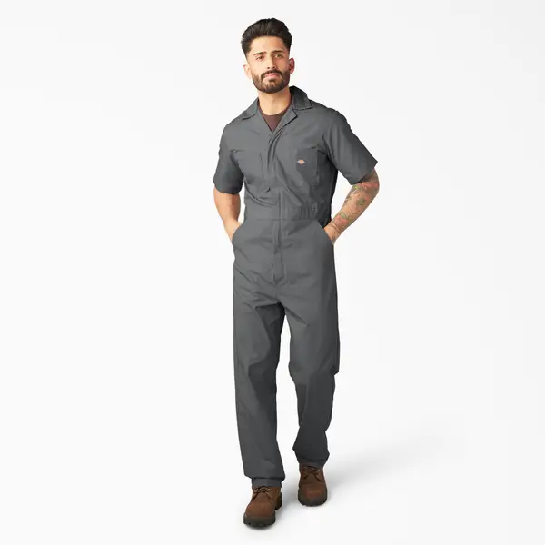 Dickies Men's Short Sleeve Coveralls - D339990GR-MS | Blain's Farm