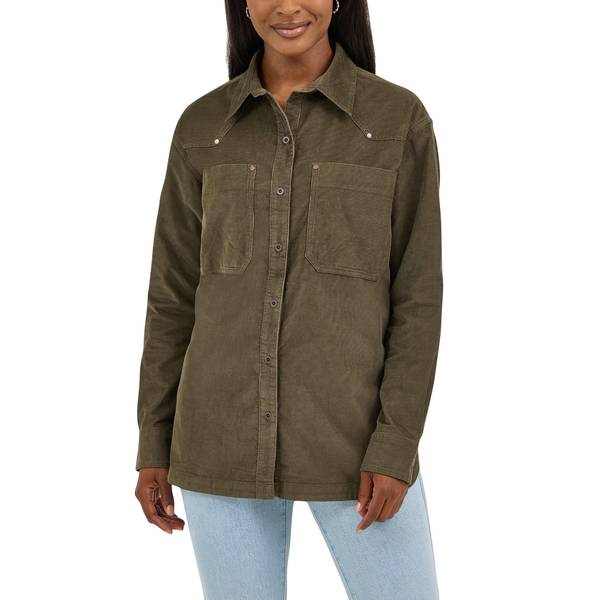 Photo of Women's Retro Punchy Boyfriend Corduroy Shirt