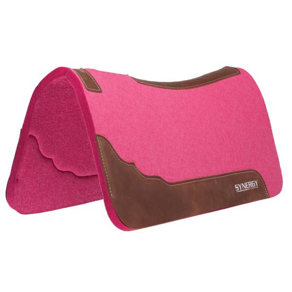 Photo of Synergy Contoured Steam Pressed 100% Merino Wool Felt Performance Saddle Pad