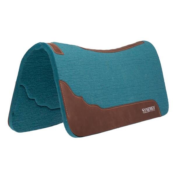 Photo of Synergy Contoured Steam Pressed 100% Merino Wool Felt Performance Saddle Pad