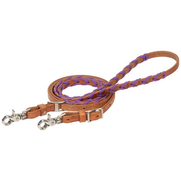Photo of 5/8" x 8' Laced Barrel Rein with Polyester Shoe Lacing