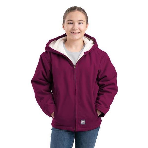 Photo of Girl's Sherpa-Lined Softstone Duck Hood Jacket