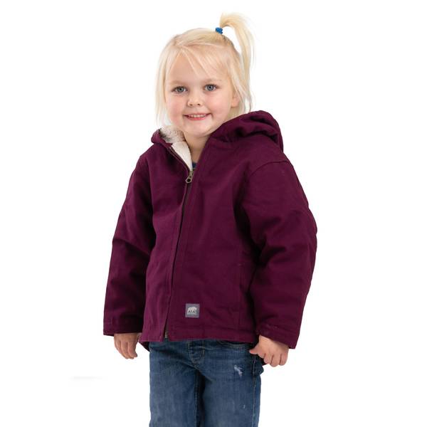 Photo of Toddler Girl's Sherpa-Lined Softstone Hooded Coat