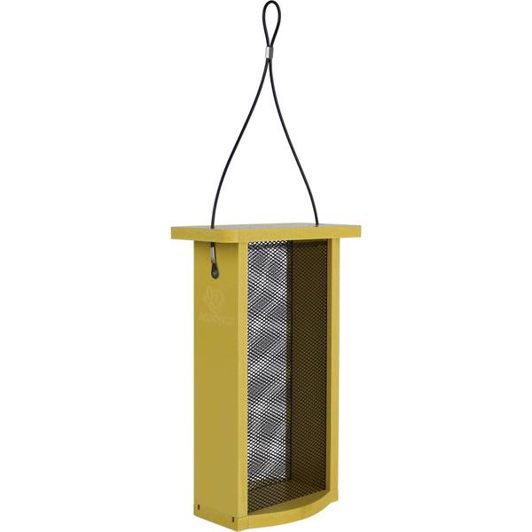 Photo of EcoCycle Finch Fare Recycled Plastic Thistle Mesh Bird Feeder, 1.375 Quart, Yellow