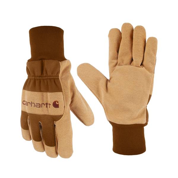 Photo of Men's Synthetic Suede Knit Cuff Gloves