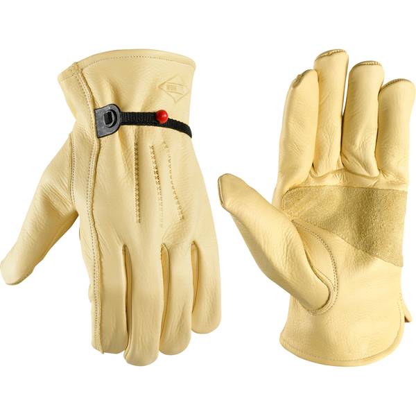 Photo of Men's Leather Work Gloves with Adjustable Wrist
