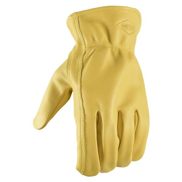 Work N' Sport Men's Leather Work Gloves, Reinforced Cowhide with