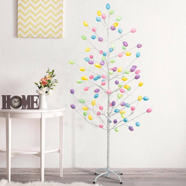 Photo of 5 Foot Multi Colored Easter Egg LED Lighted Tree