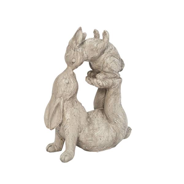Photo of 14.5 Inch Resin Adorable Kissing Bunnies Figurine
