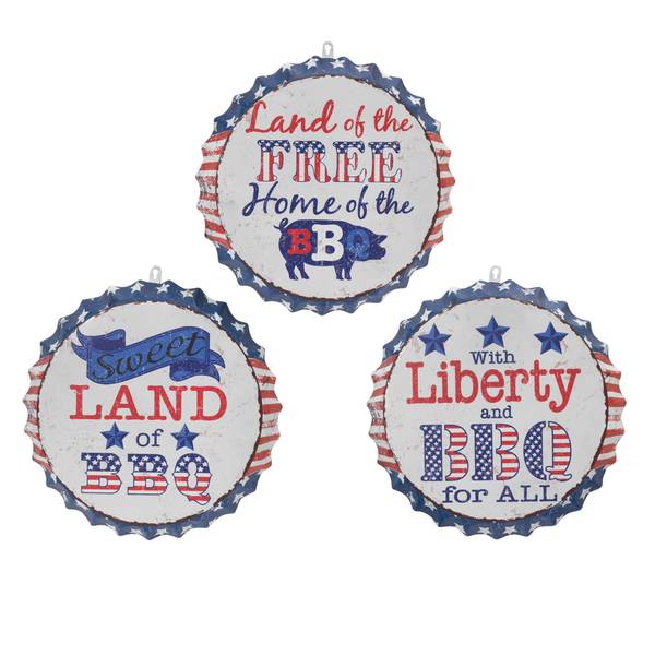 Photo of Vintage 16.53 Inch Bottle Cap Signs, Set of 3