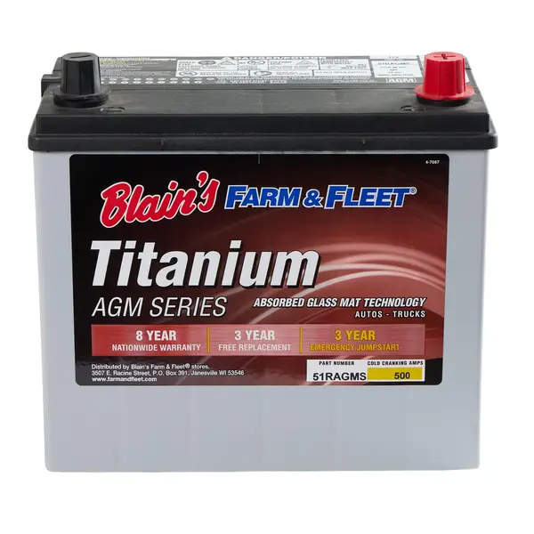 Blain's Farm & Fleet Titanium AGM Auto Battery - 51RAGMS | Blain's