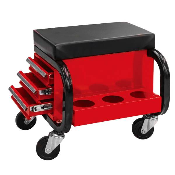 Photo of BIG RED 250LBS Mechanics Roller Seat with Drawers