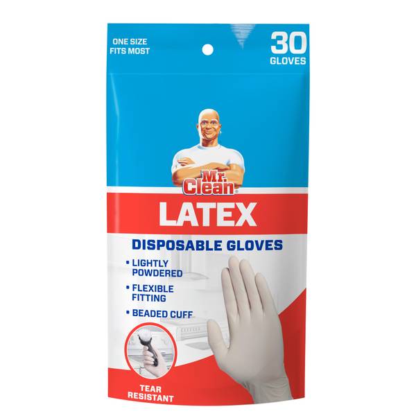 Photo of Latex Disposable Gloves, 30 Count