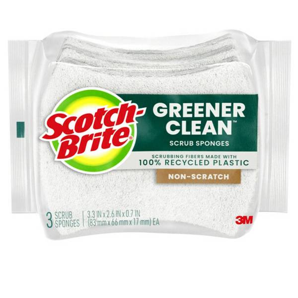 Scotch-Brite Greener Clean Non-Scratch Scrub Sponge  3 Count