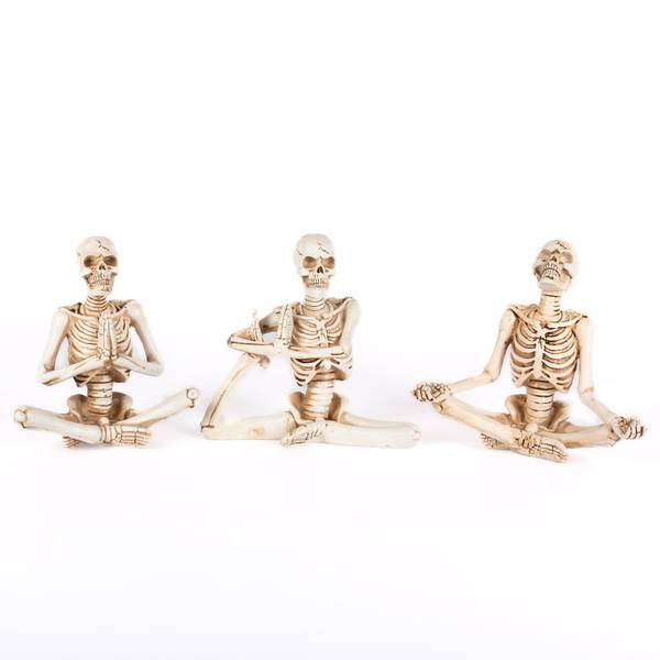 Photo of 6" Assorted Resin Yoga Skeleton Figurines