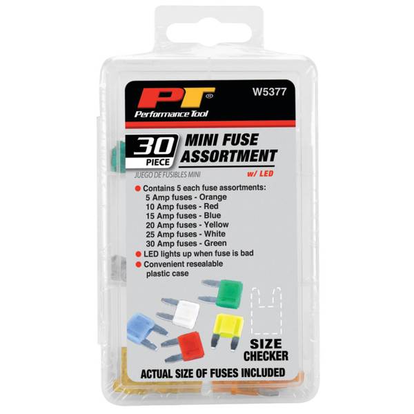 Photo of 30 pc. Mini Fuse Assortment with LED