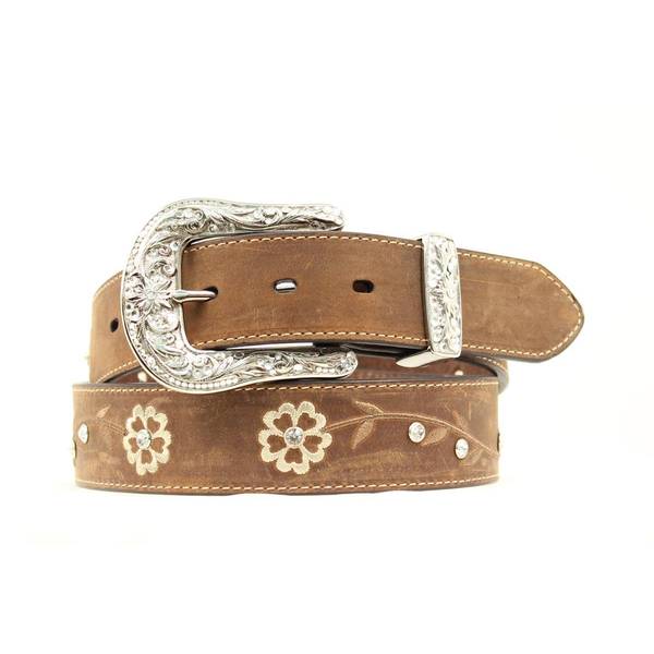 Photo of Women's Scrolling Flowers Brown Belt