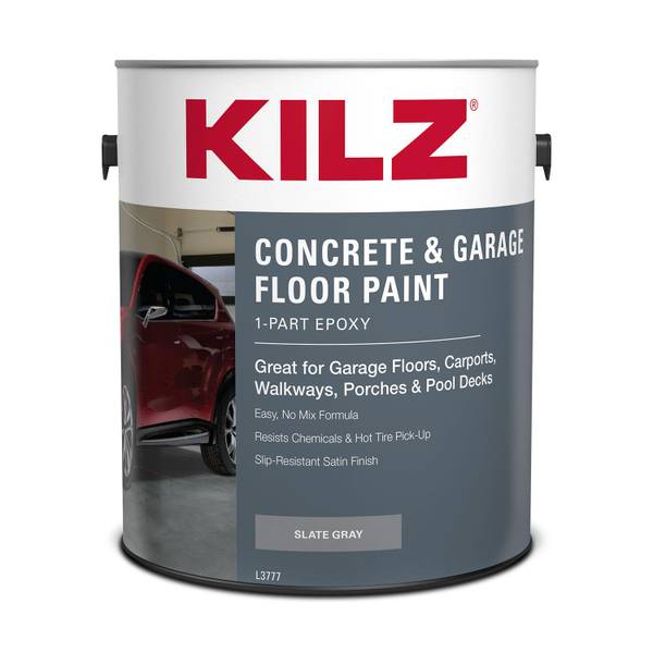 UPC 051652000368 product image for KILZ 1 Part Epoxy Concrete & Garage Floor Paint, Satin Finish - Slate Gray (1-Ga | upcitemdb.com