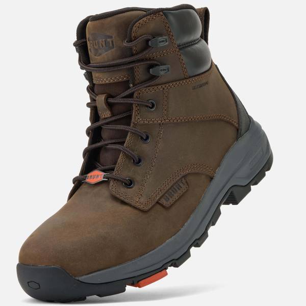 BRUNT NIB Men\'s Kasparian Waterproof Soft Toe Boots KasparianSTDBrownR-Profile-  main image 3