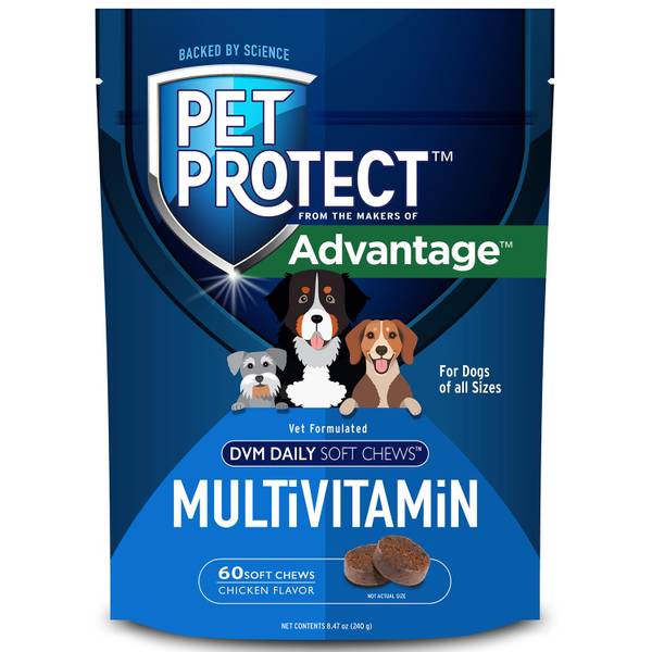 Photo of 60-Count Pet Protect Daily Multivitamin Chicken Flavored Soft Chew Dog Supplement