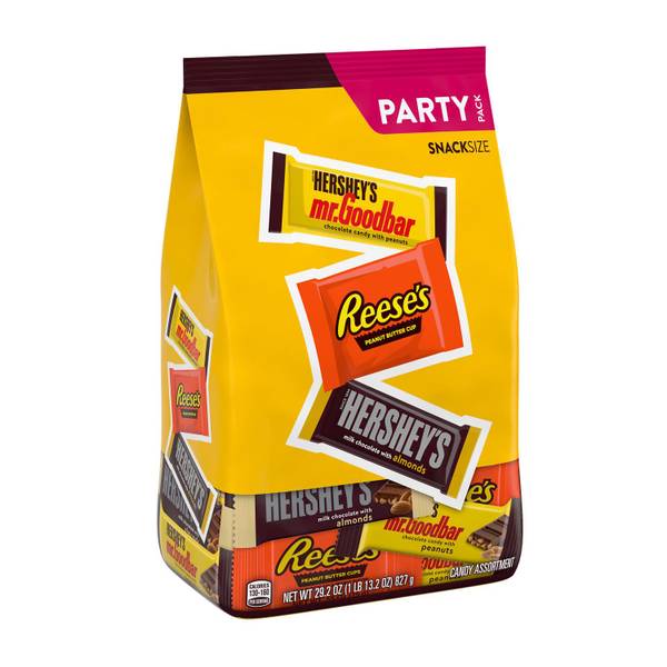 Photo of HERSHEY'S and REESE'S Assorted Chocolate Flavored Snack Size Candy Party Pack, 29.2 oz