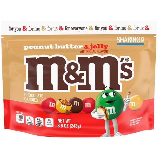 Photo of Peanut Butter & Jelly Sharing Size Candy, 8.6 oz Bag